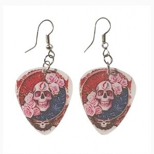 Grateful Dead Guitar Pick Earrings. NWOT
